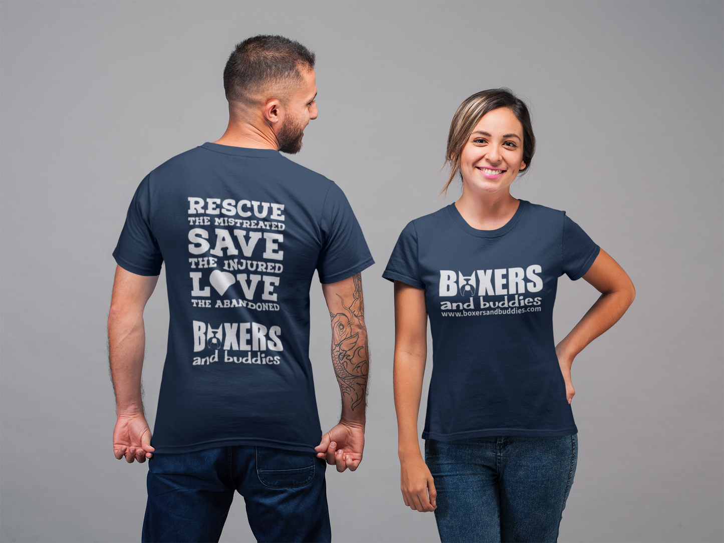 Boxers and Buddies Unisex Tee (available in several colors) - Ruff Life Rescue Wear