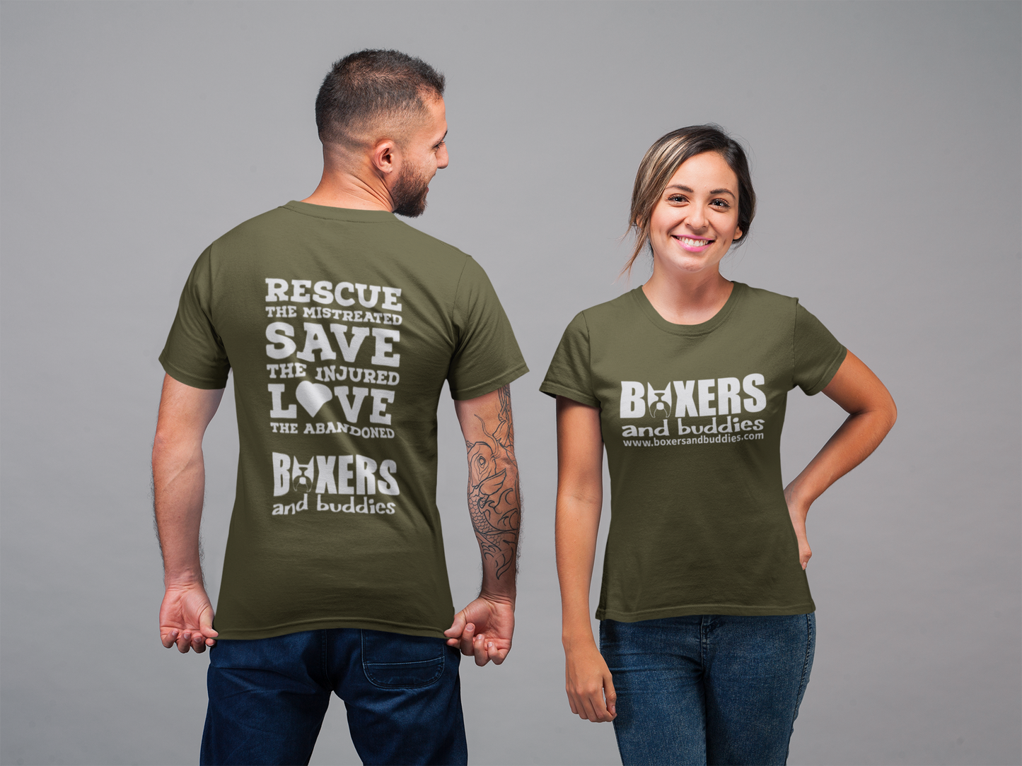 Boxers and Buddies Unisex Tee (available in several colors) - Ruff Life Rescue Wear