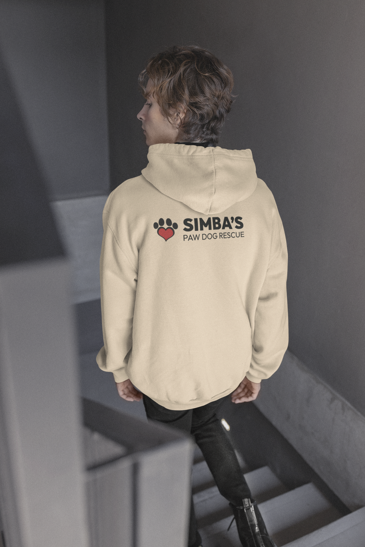 Simba's Back Print Heart Pullover Hoodie (Available in several colors)