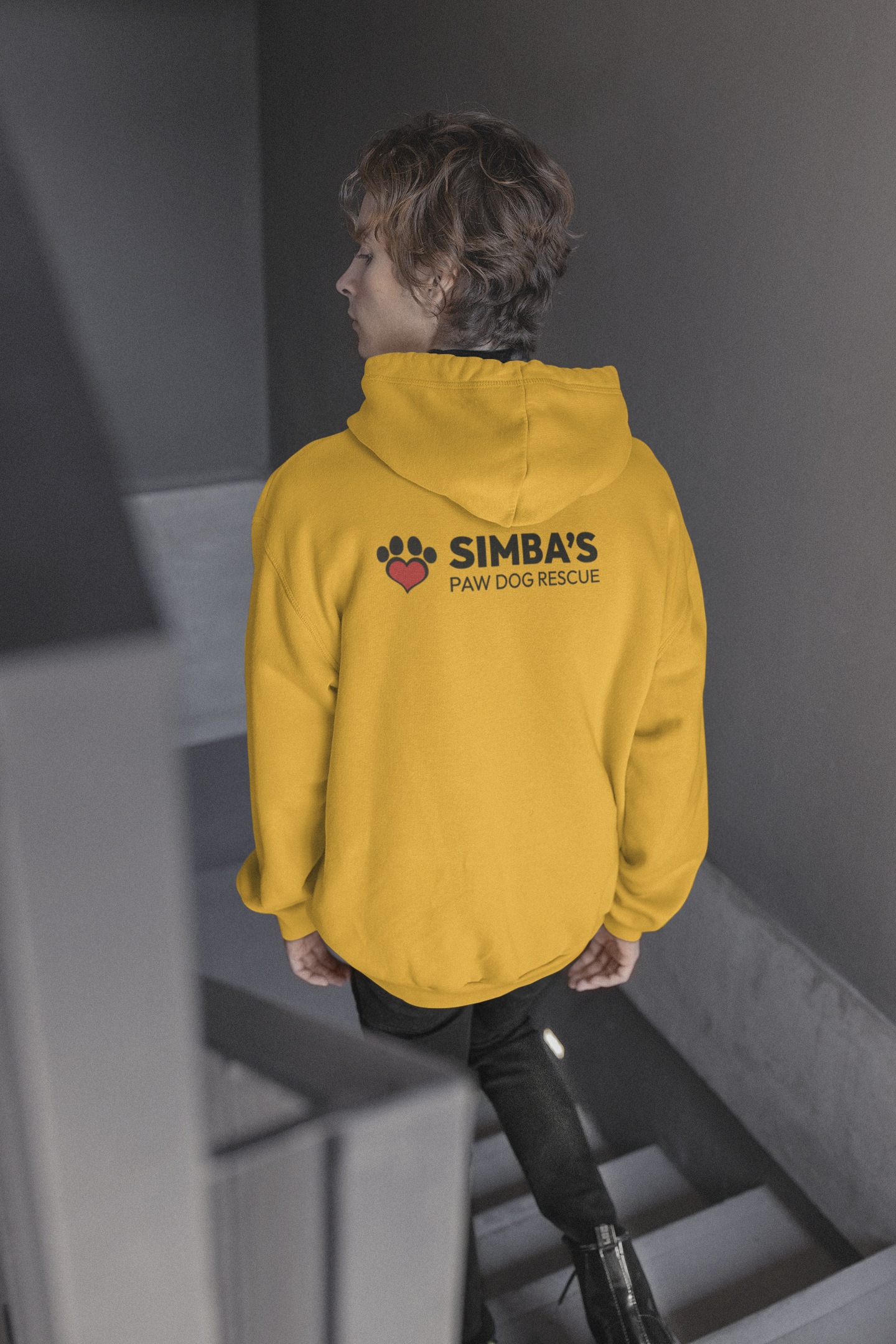 Simba's Back Print Heart Pullover Hoodie (Available in several colors)