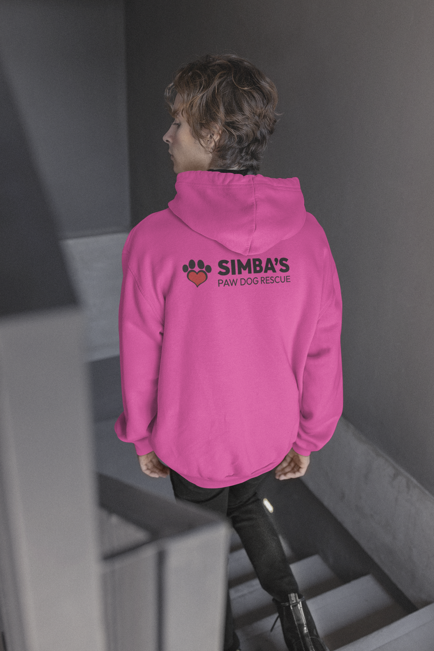 Simba's Back Print Heart Pullover Hoodie (Available in several colors)