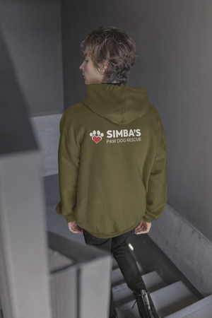 Simba's Back Print Heart Pullover Hoodie (Available in several colors)