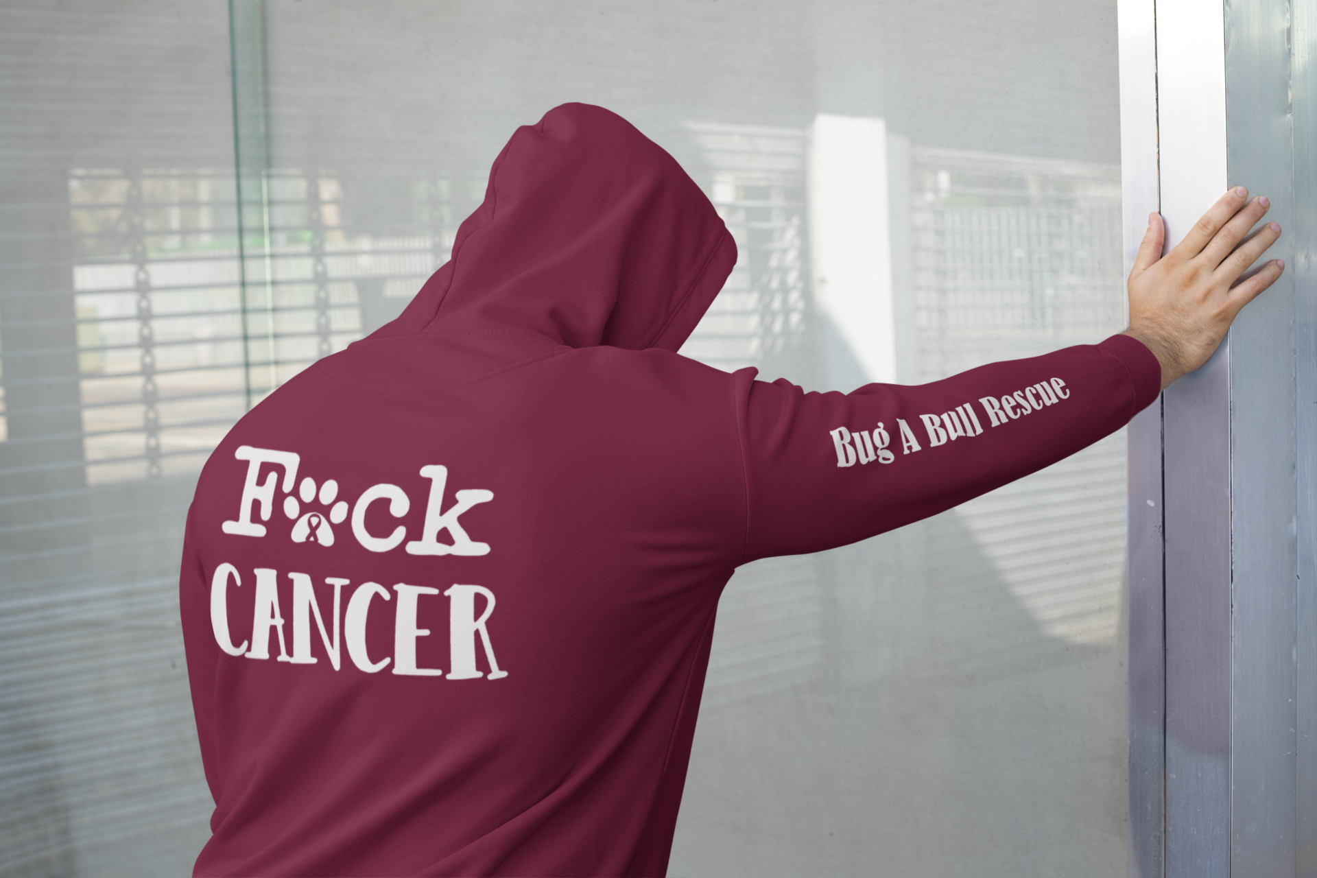 F*ck Cancer Bug a Bull Rescue - Unisex Zipper Hoodie Available in several colors - Ruff Life Rescue Wear