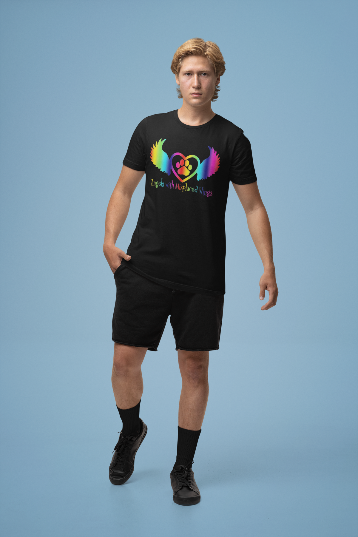 New Angels Rainbow Unisex Tee - Ruff Life Rescue Wear