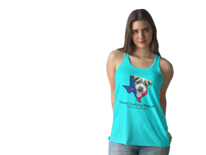 Texas Cleft Pup Flowy Racerback Tank (Available in several colors)
