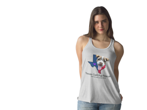 Texas Cleft Pup Flowy Racerback Tank (Available in several colors)
