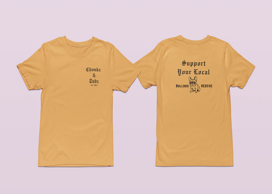 Chunkz & Tubz Rescue French Bulldog Tee | Available in Several Colors - Ruff Life Rescue Wear