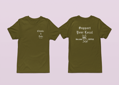 Chunkz & Tubz Rescue French Bulldog Tee | Available in Several Colors - Ruff Life Rescue Wear