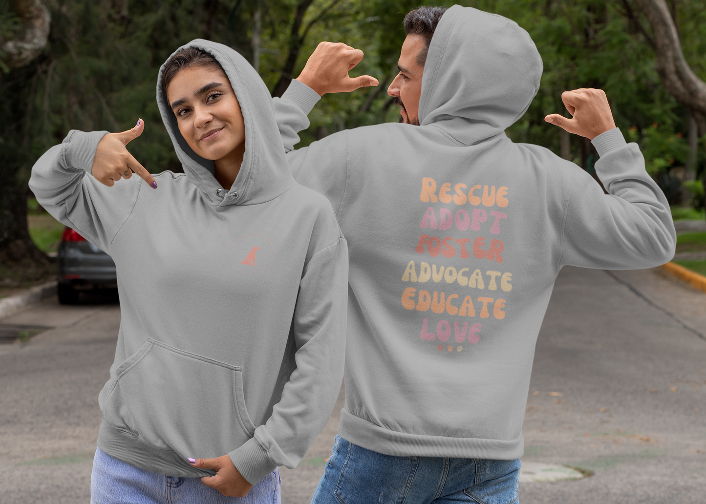 Adopt  Fleece Pullover Hoodie (Several Colors Available) - Ruff Life Rescue Wear