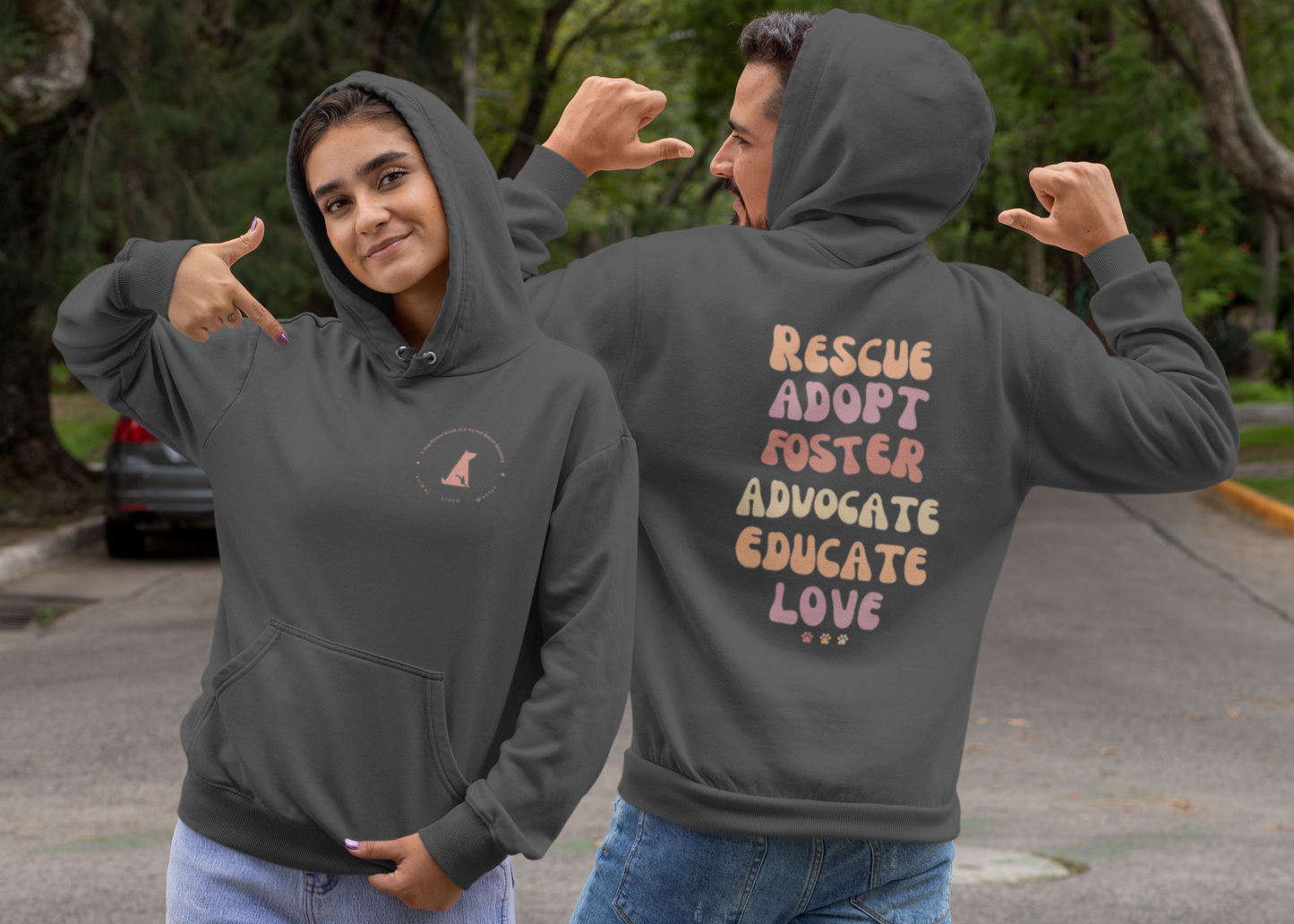 Adopt  Fleece Pullover Hoodie (Several Colors Available) - Ruff Life Rescue Wear