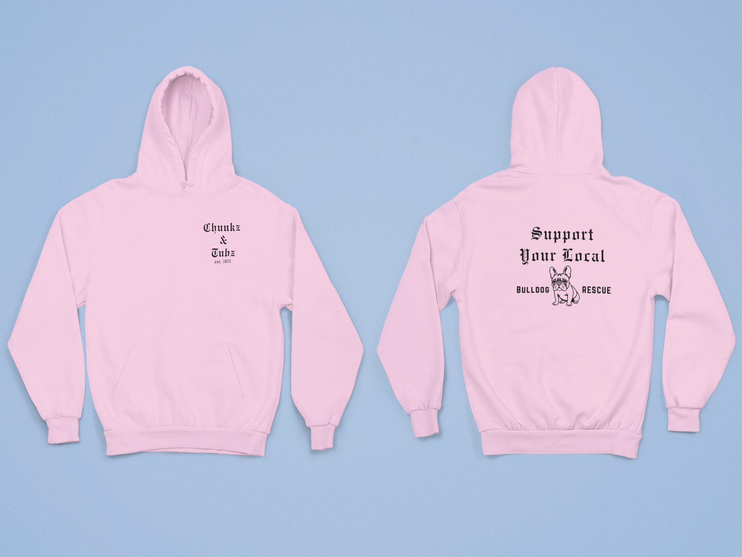 Chunkz & Tubz Rescue French Bulldog Hoodie (Available in several colors) - Ruff Life Rescue Wear