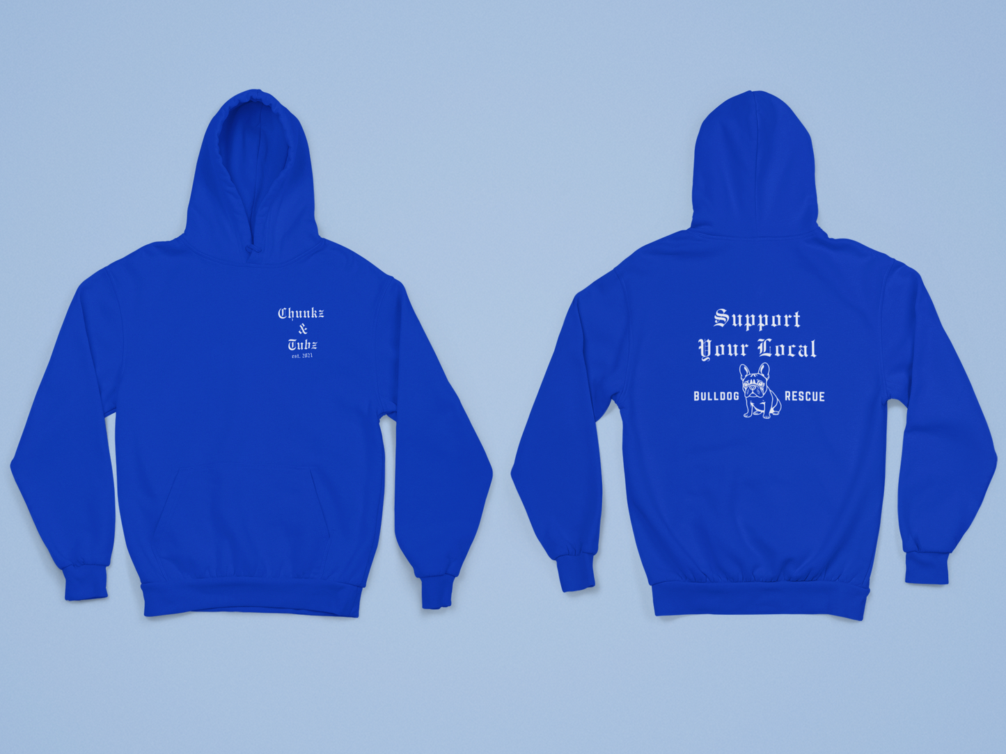 Chunkz & Tubz Rescue French Bulldog Hoodie (Available in several colors) - Ruff Life Rescue Wear