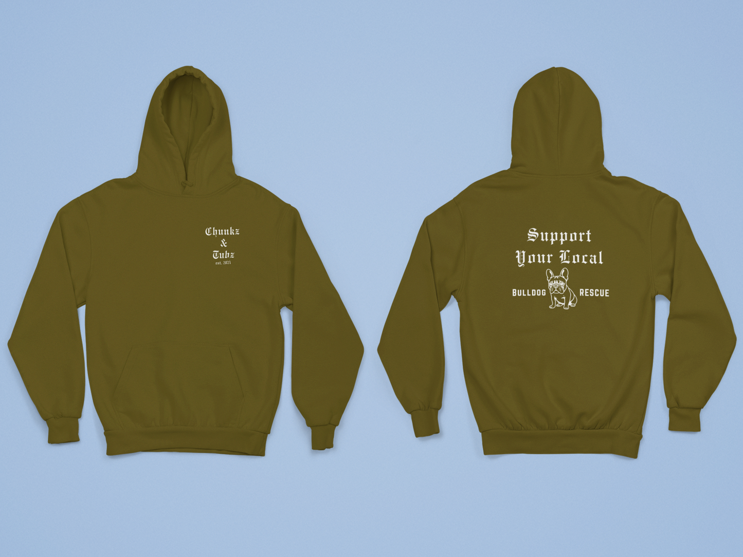 Chunkz & Tubz Rescue French Bulldog Hoodie (Available in several colors) - Ruff Life Rescue Wear