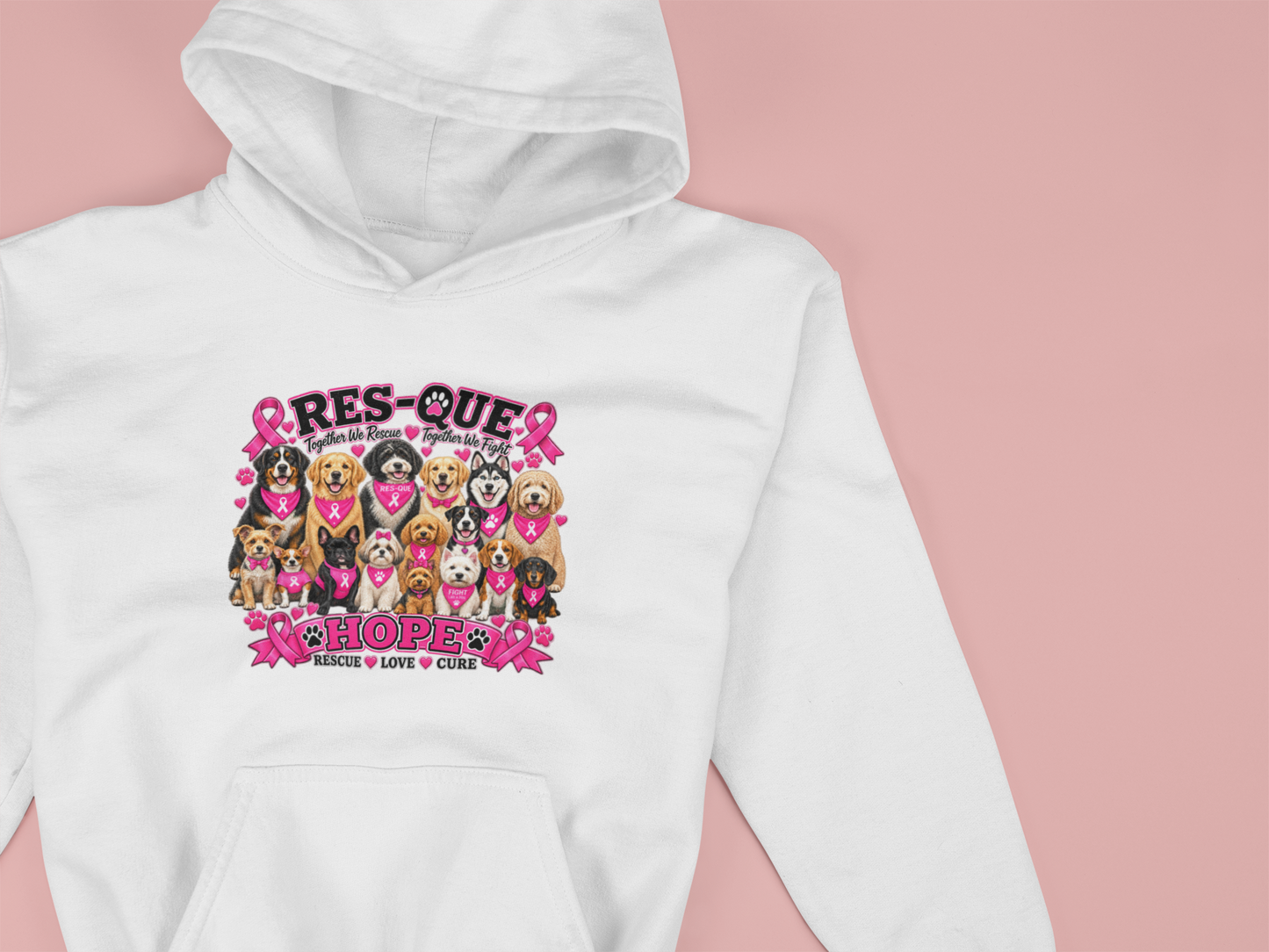 Res-Que Breast Cancer Hoodie