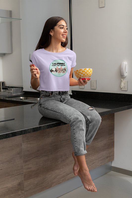 Circle CA Festival Crop Tee (available in many colors) - Ruff Life Rescue Wear