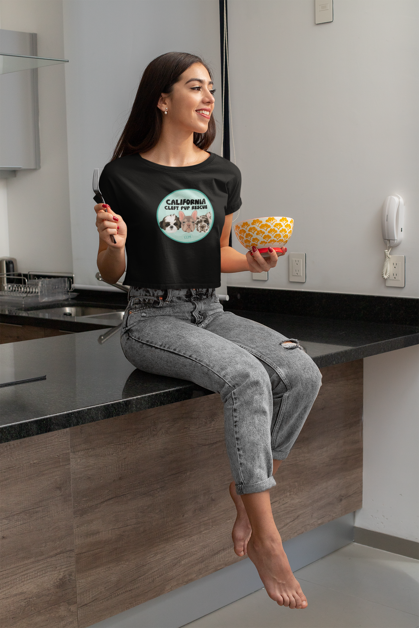 Circle CA Festival Crop Tee (available in many colors) - Ruff Life Rescue Wear