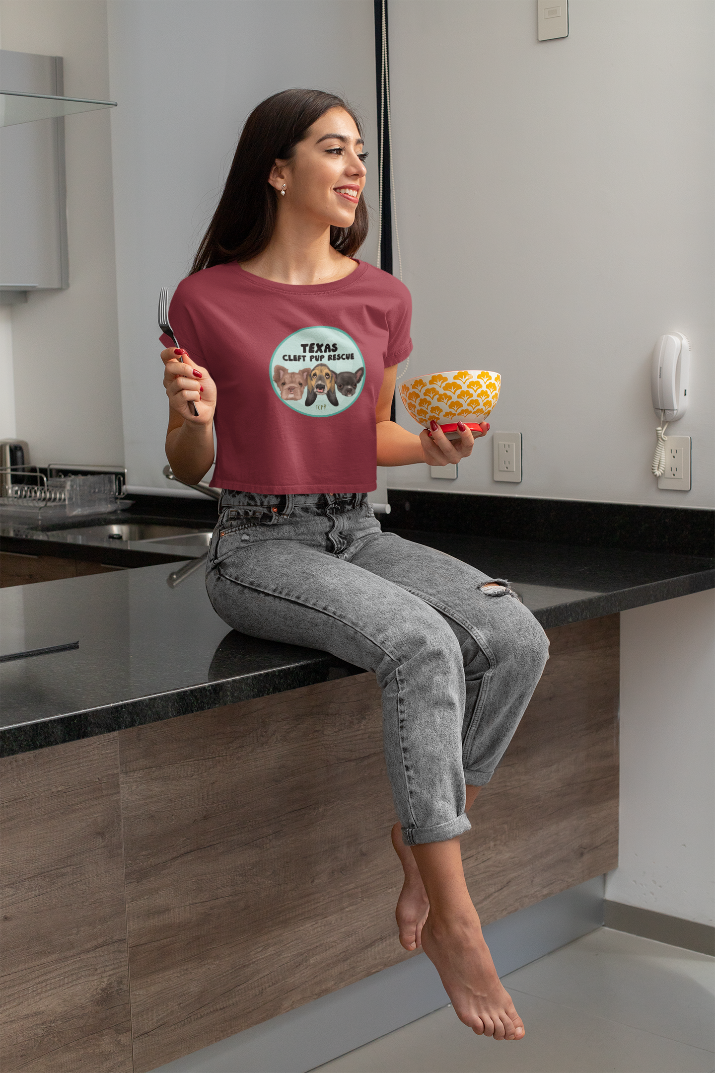Circle TX Festival Crop Tee (available in many colors) - Ruff Life Rescue Wear