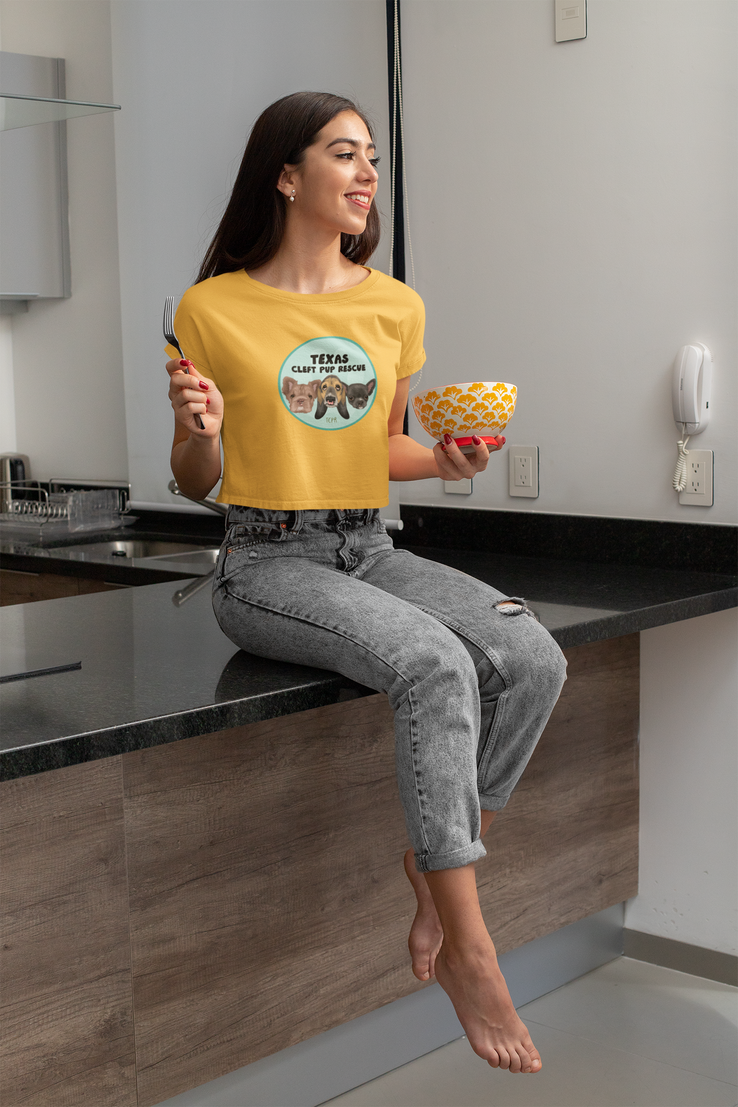 Circle TX Festival Crop Tee (available in many colors) - Ruff Life Rescue Wear