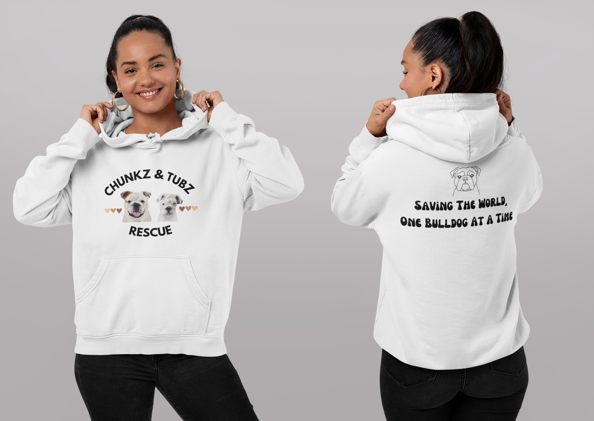 Chunkz & Tubz Rescue Hoodie | Bulldog Rescue Sweatshirt (Available in several colors) - Ruff Life Rescue Wear