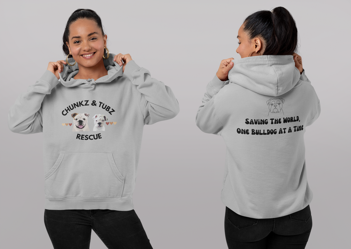 Chunkz & Tubz Rescue Hoodie | Bulldog Rescue Sweatshirt (Available in several colors) - Ruff Life Rescue Wear