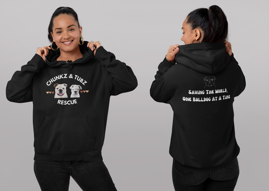 Chunkz & Tubz Rescue Hoodie | Bulldog Rescue Sweatshirt (Available in several colors) - Ruff Life Rescue Wear