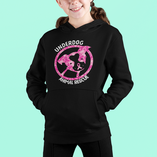 Underdog Cancer Awareness Youth Hoodie - Ruff Life Rescue Wear