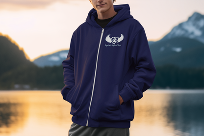Wings Zip Up Fleece Hoodie (available in several colors) - Ruff Life Rescue Wear