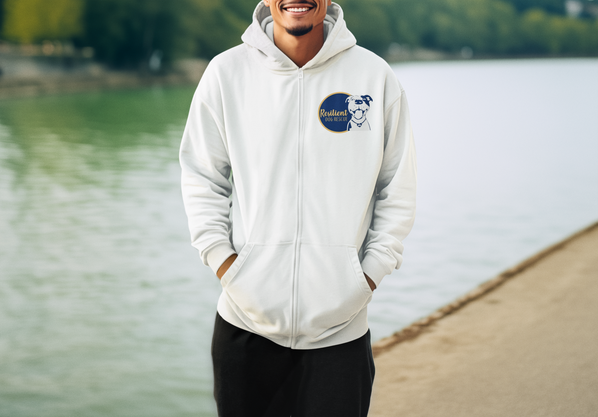 Resilient Dog Zip Up Hoodie (available in several colors) - Ruff Life Rescue Wear