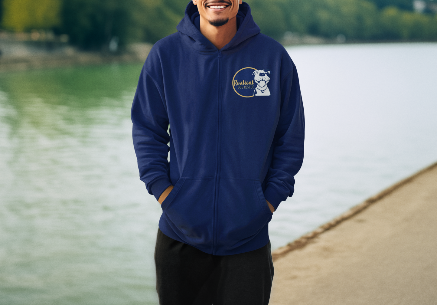 Resilient Dog Zip Up Hoodie (available in several colors) - Ruff Life Rescue Wear