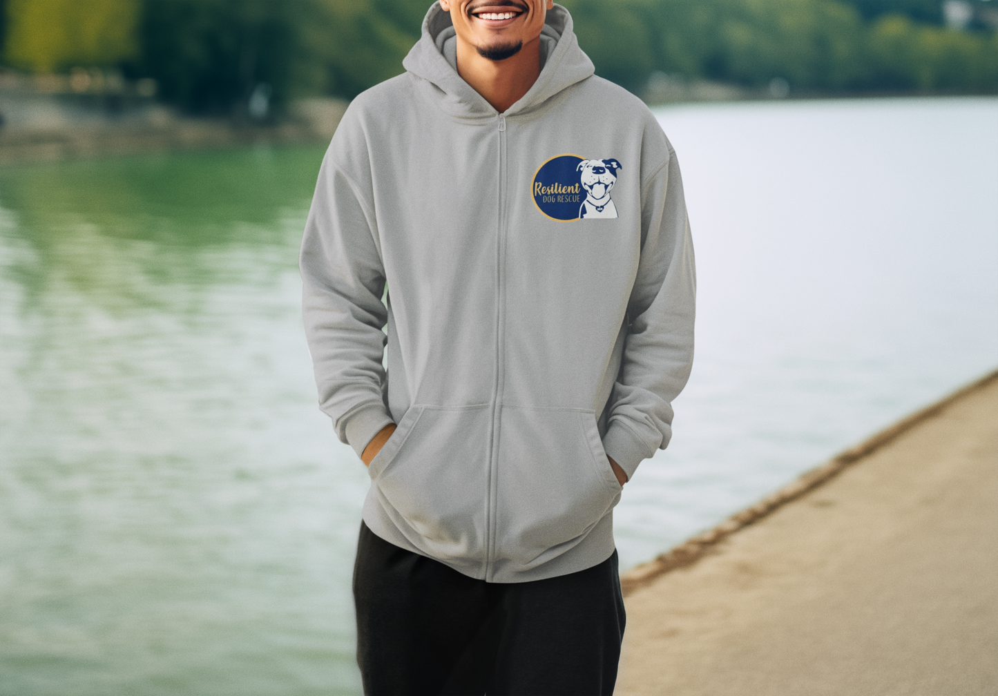 Resilient Dog Zip Up Hoodie (available in several colors) - Ruff Life Rescue Wear