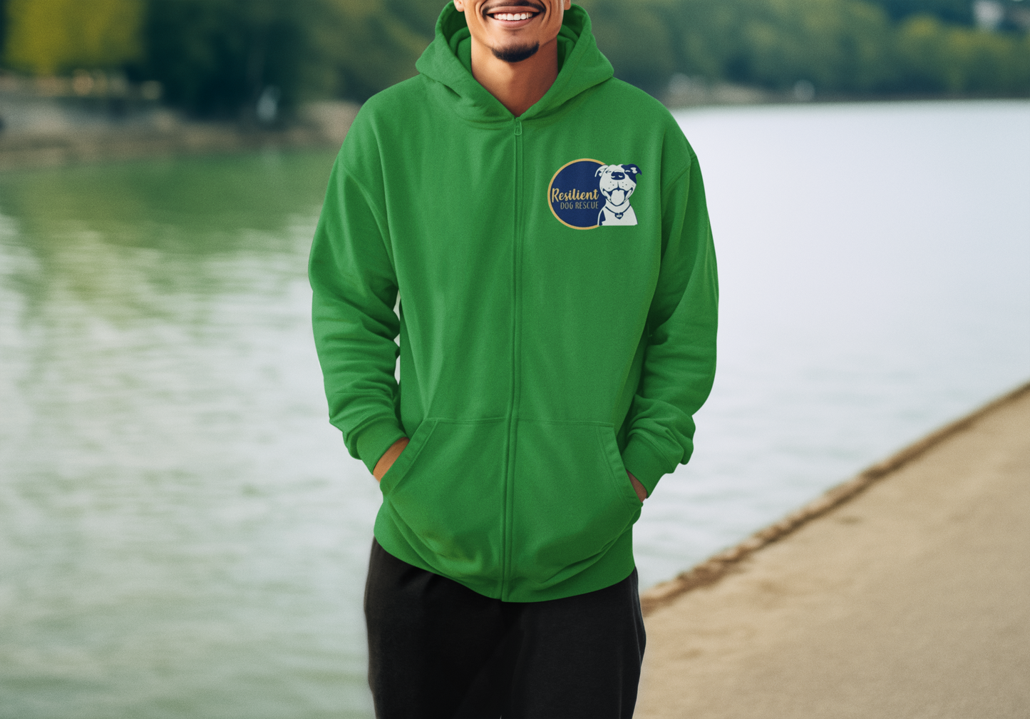 Resilient Dog Zip Up Hoodie (available in several colors) - Ruff Life Rescue Wear