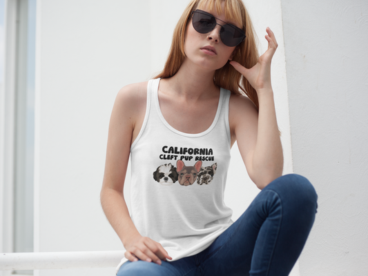 CA Cleft Women’s Flowy Racerback Tank (available in many colors) - Ruff Life Rescue Wear