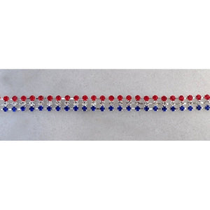 Red, White and Blue Striped Bracelet