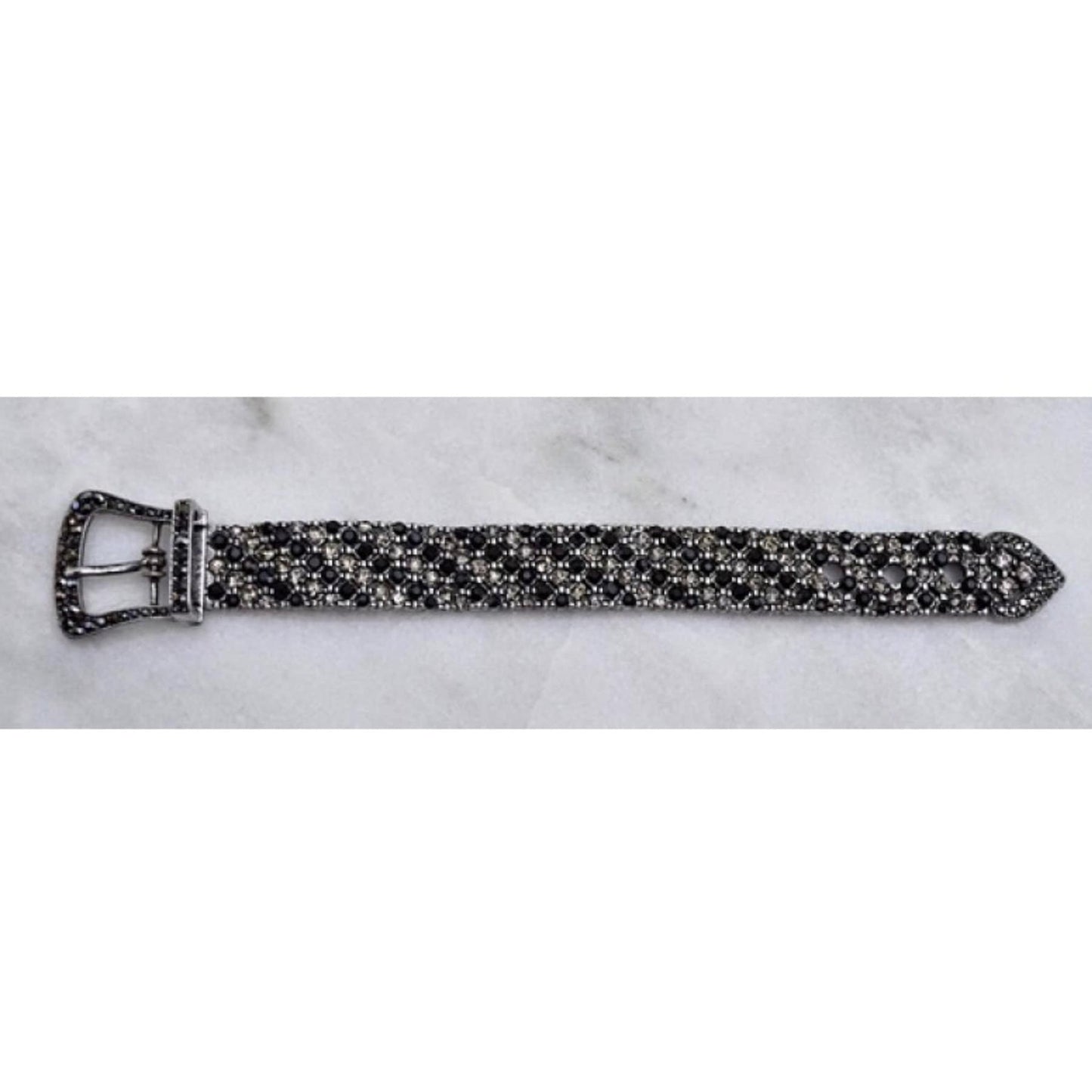 CLOSEOUT LAST CHANCE!!!!   (Very Low Inventory Remaining) Austrian Crystal Belt Buckle Bracelet - Ruff Life Rescue Wear