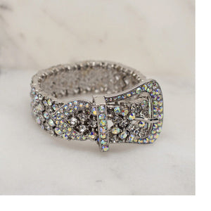 CLOSEOUT LAST CHANCE!!!!   (Very Low Inventory Remaining) Austrian Crystal Belt Buckle Bracelet