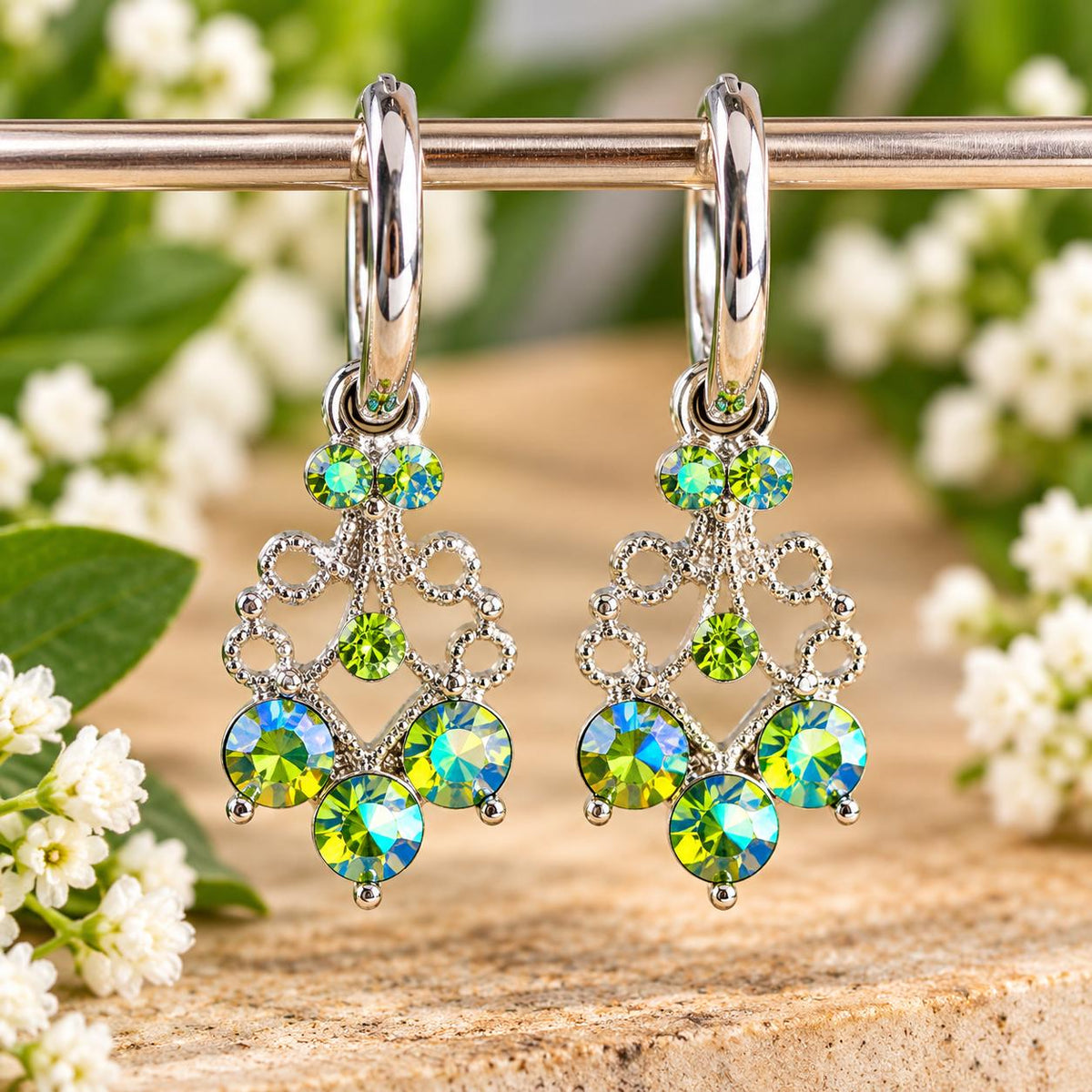 AB Crystal Hoop Earrings