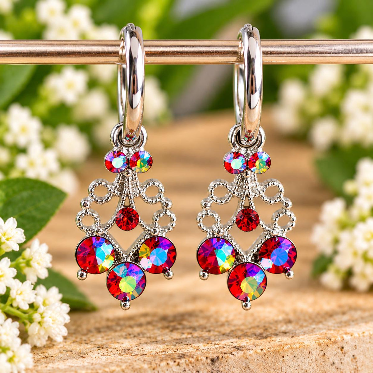AB Crystal Hoop Earrings