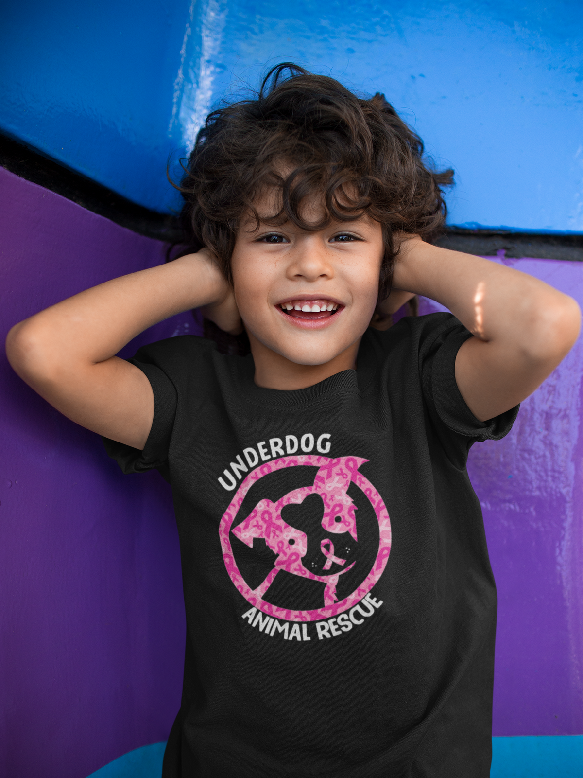 Underdog Cancer Awareness Youth T-shirt - Ruff Life Rescue Wear