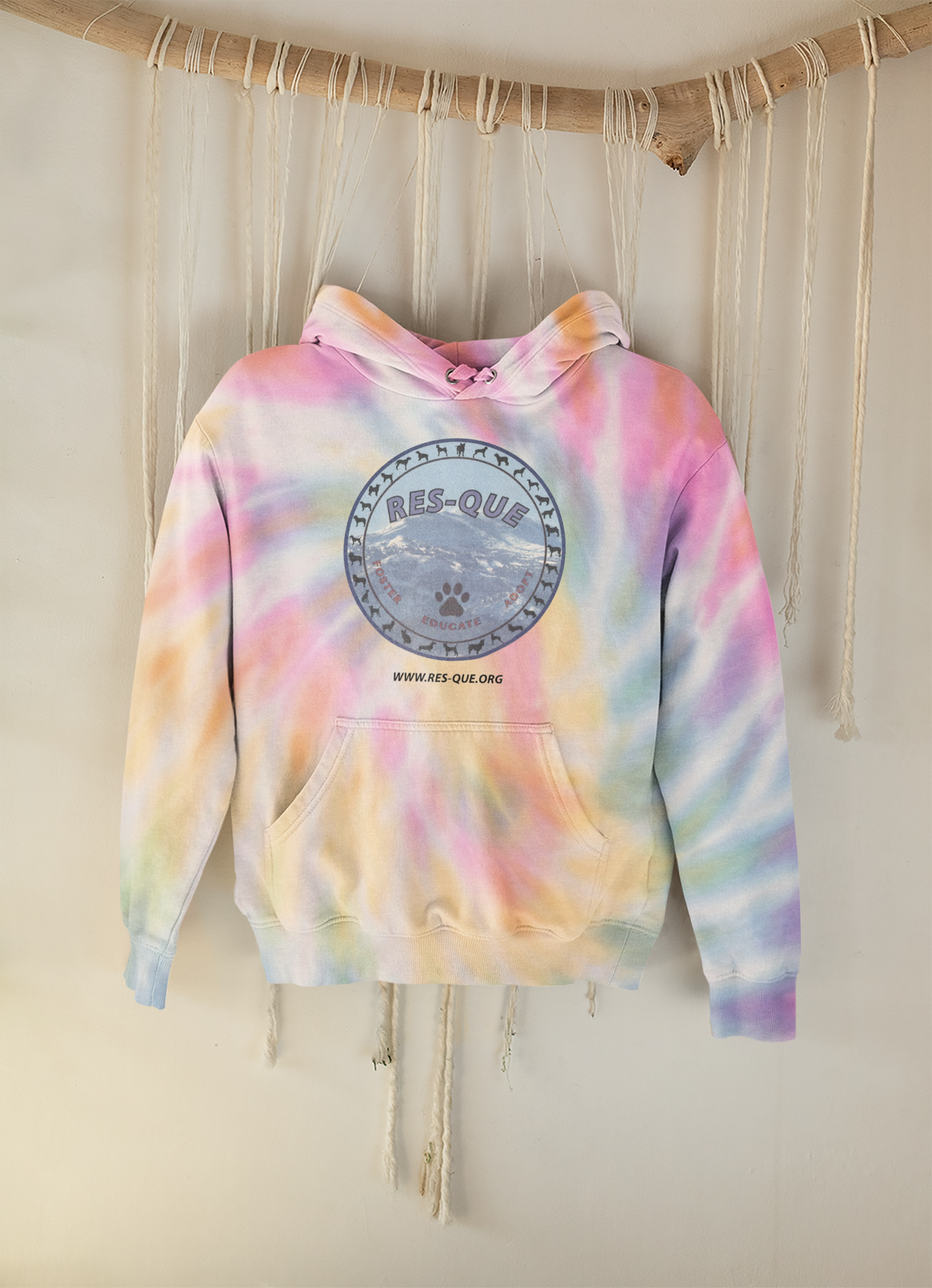 Res-Que Tie-Dyed Hoodie - Ruff Life Rescue Wear