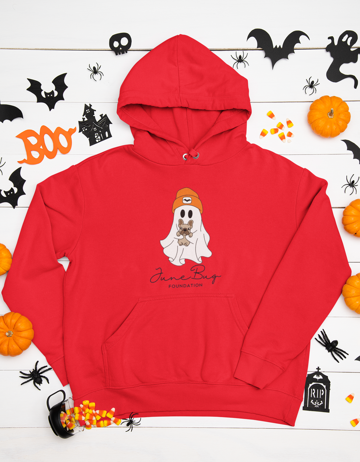 👻 June Bug Foundation Halloween Hoodie – Gildan 18500 - Ruff Life Rescue Wear