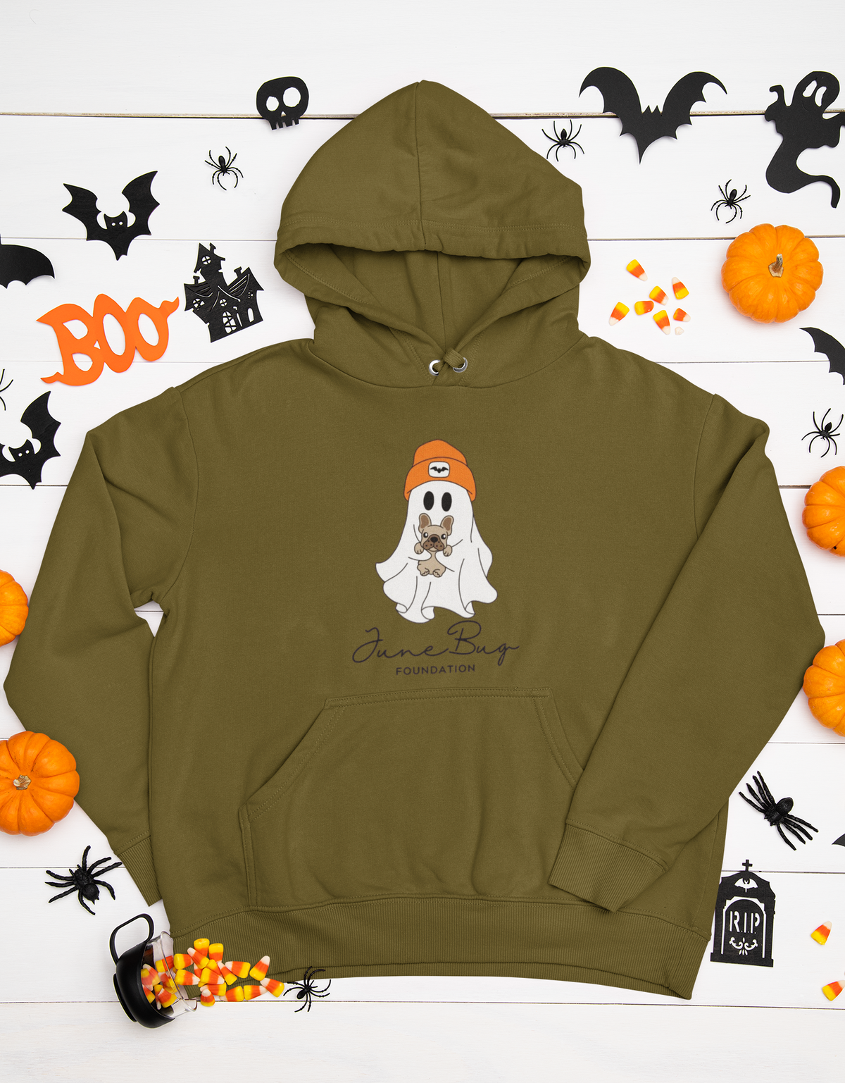 👻 June Bug Foundation Halloween Hoodie – Gildan 18500 - Ruff Life Rescue Wear