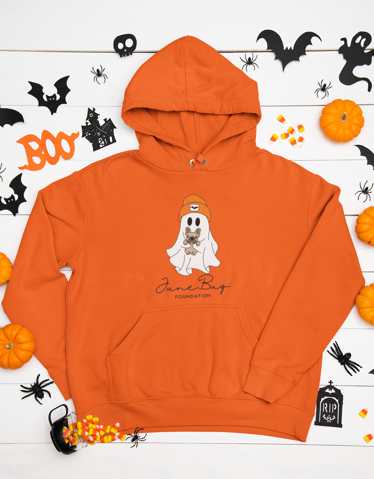 👻 June Bug Foundation Halloween Hoodie – Gildan 18500 - Ruff Life Rescue Wear
