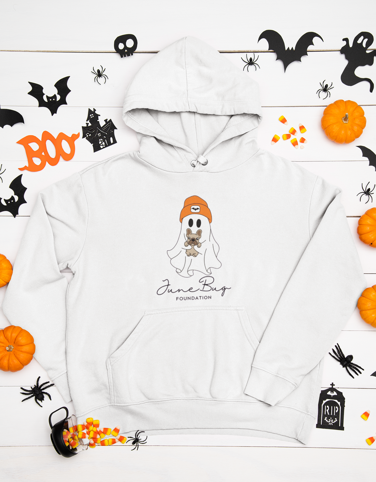 👻 June Bug Foundation Halloween Hoodie – Gildan 18500 - Ruff Life Rescue Wear