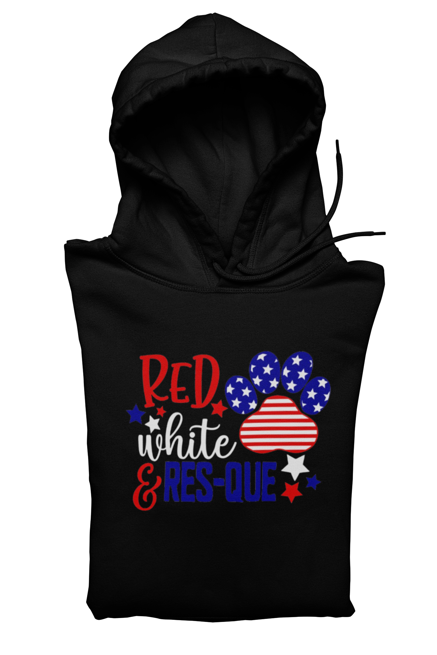Red White & Res-Que Pullover Hoodie - Ruff Life Rescue Wear