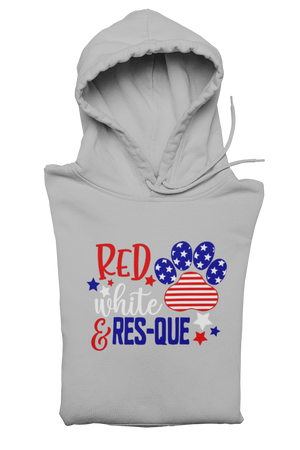 Red White & Res-Que Pullover Hoodie