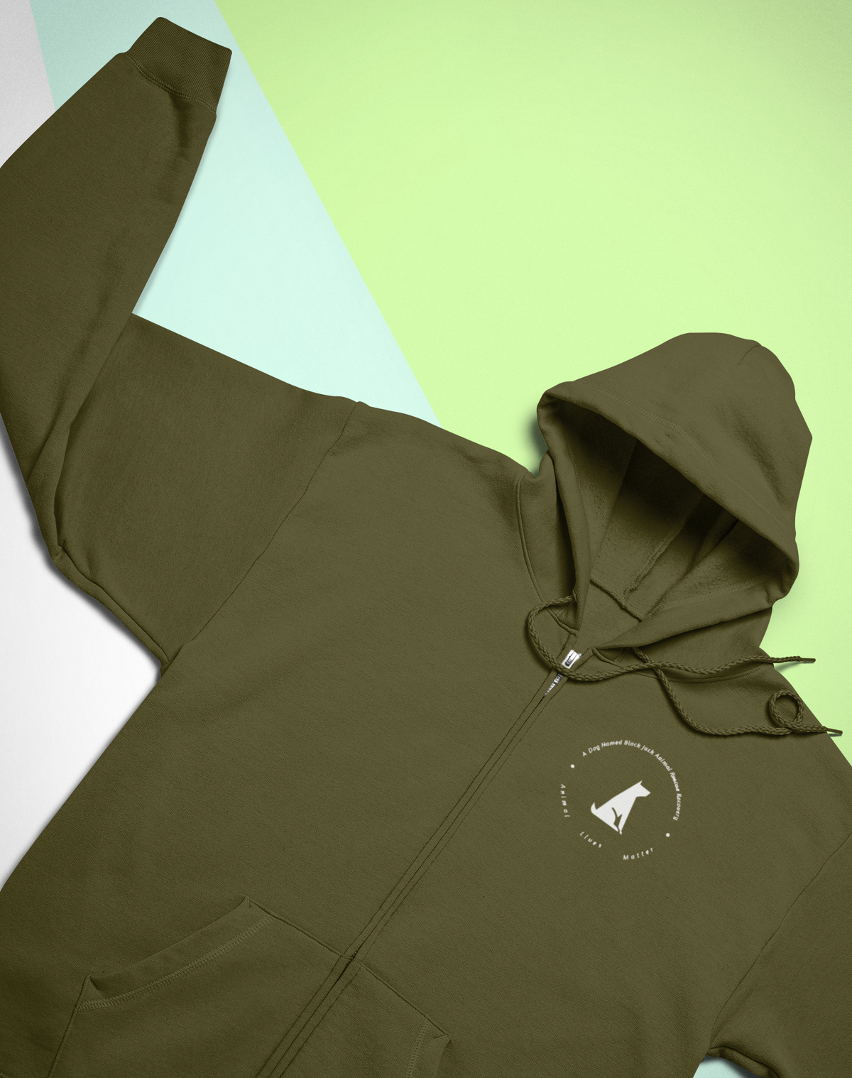 Black Jack Sponge Fleece Full-Zip Hoodie - Ruff Life Rescue Wear