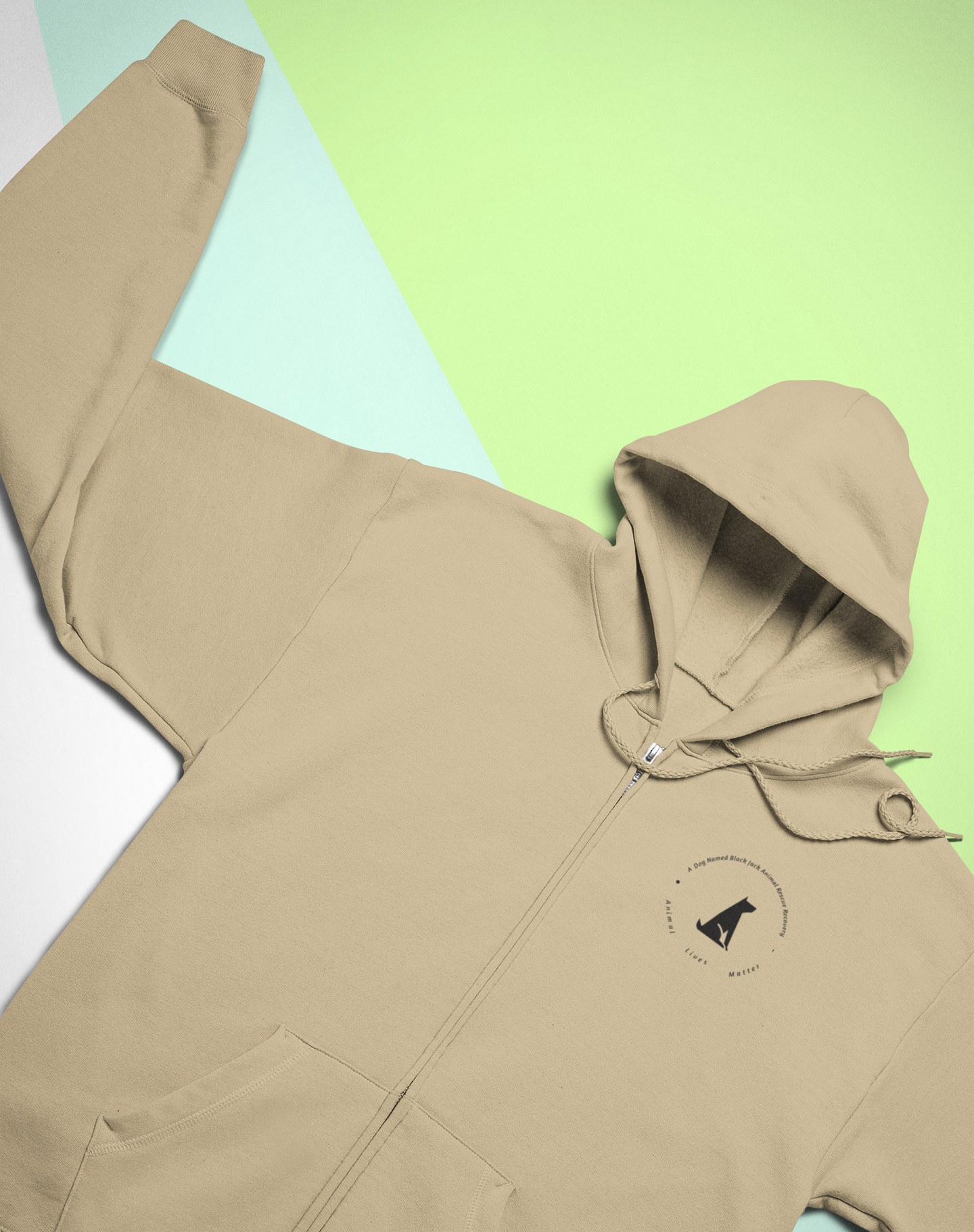 Black Jack Sponge Fleece Full-Zip Hoodie - Ruff Life Rescue Wear