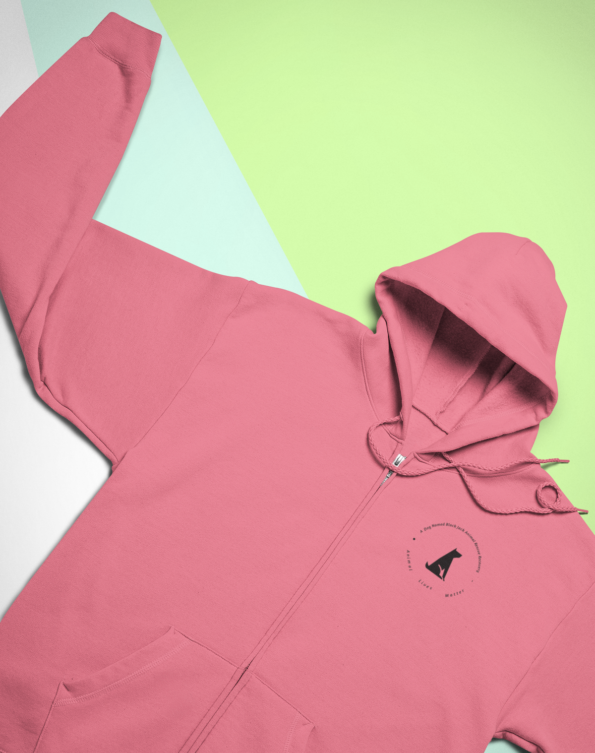 Black Jack Sponge Fleece Full-Zip Hoodie - Ruff Life Rescue Wear