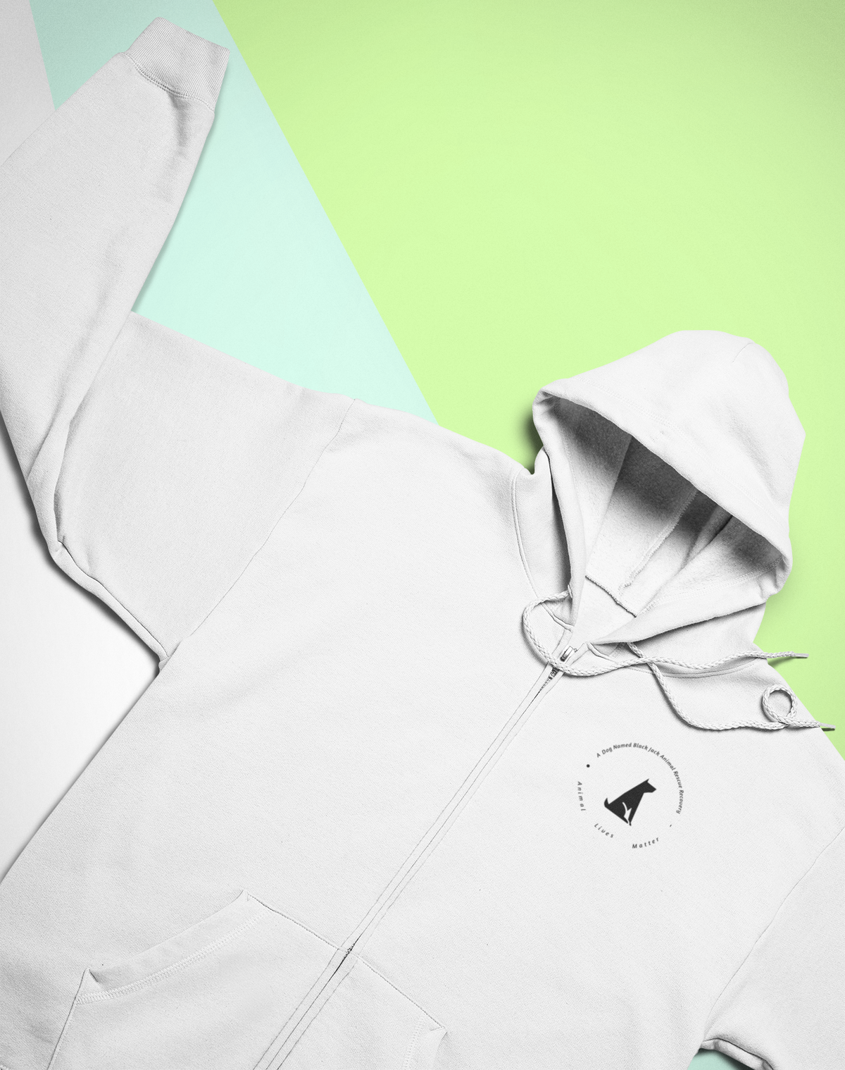 Black Jack Sponge Fleece Full-Zip Hoodie - Ruff Life Rescue Wear