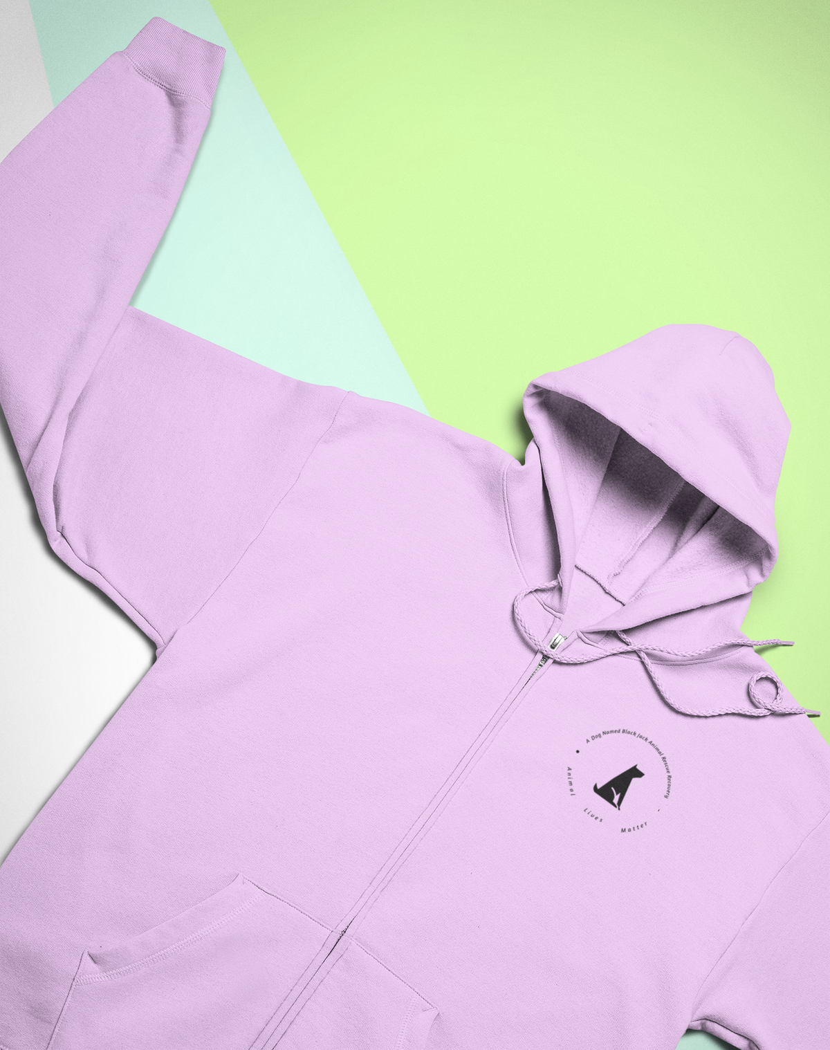 Black Jack Sponge Fleece Full-Zip Hoodie - Ruff Life Rescue Wear
